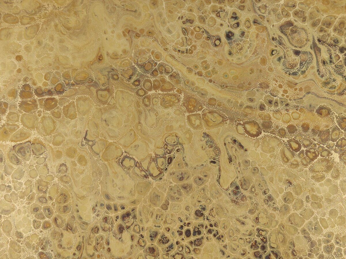 Square Recycled Paper Earrings - Latte & Gold Crackle