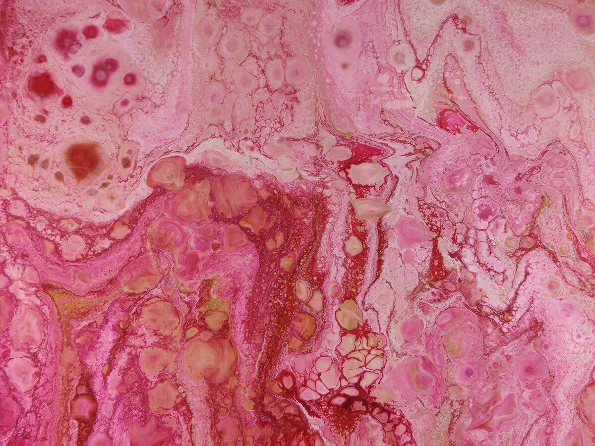 Oval Recycled Paper Earrings - Pink & Red