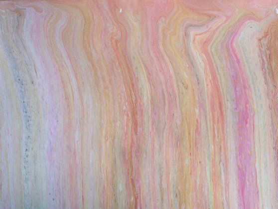 Square Recycled Paper Earrings - Pale Pink, Tan & Apricot