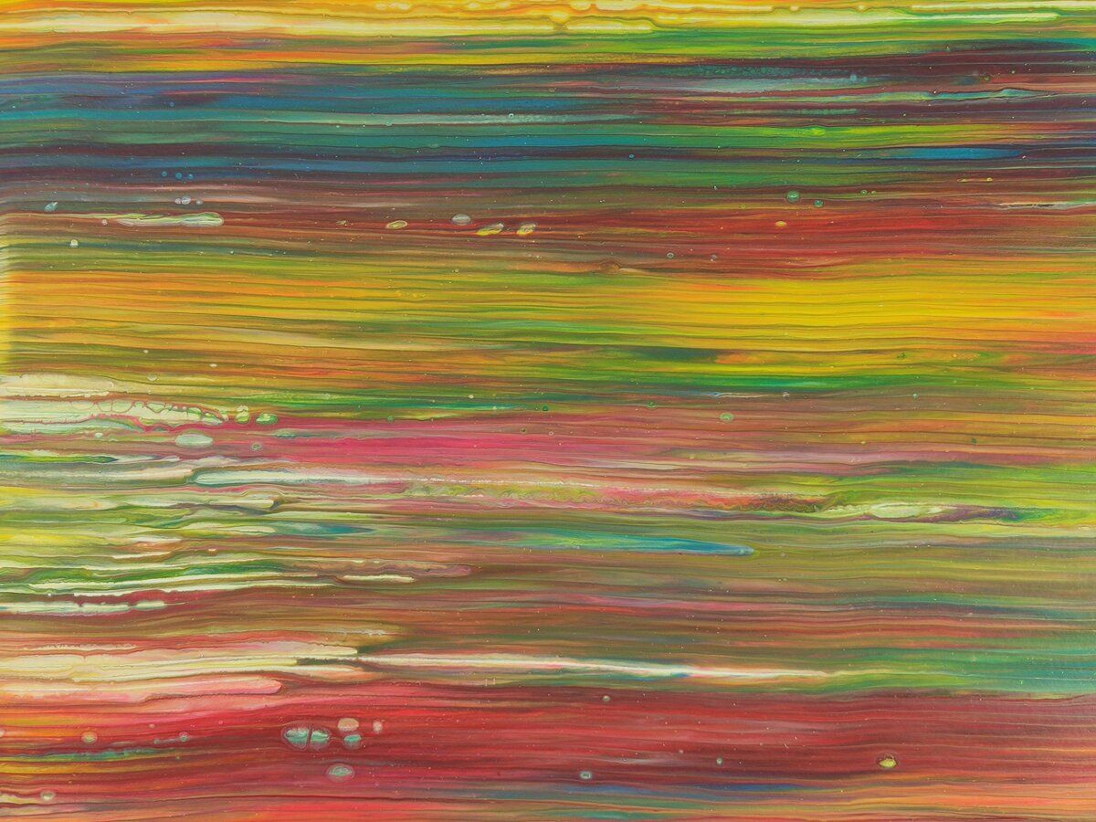 Oval Recycled Paper Earrings - Multicolour Stripe