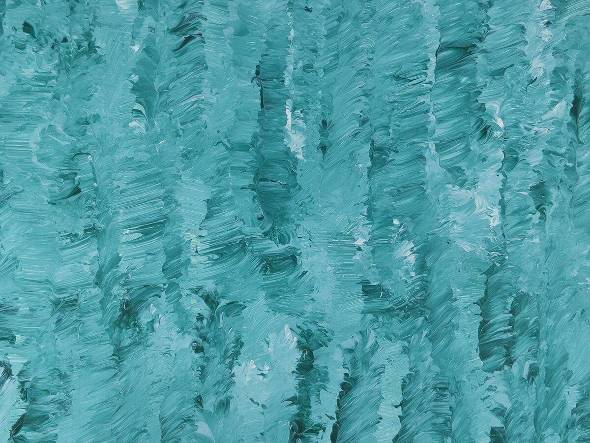 Oval Recycled Paper Earrings - Blue & Green Brushstrokes