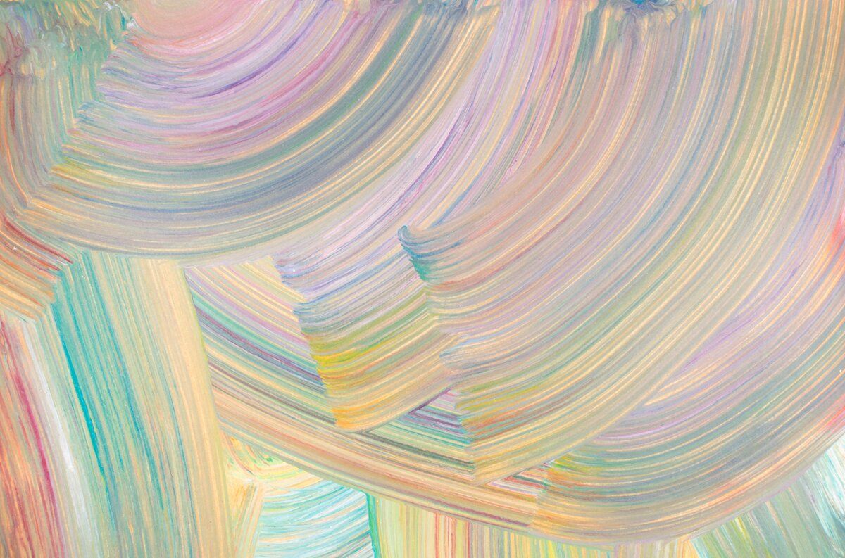 Oval Recycled Paper Earrings - Multicolour Thin Swipe