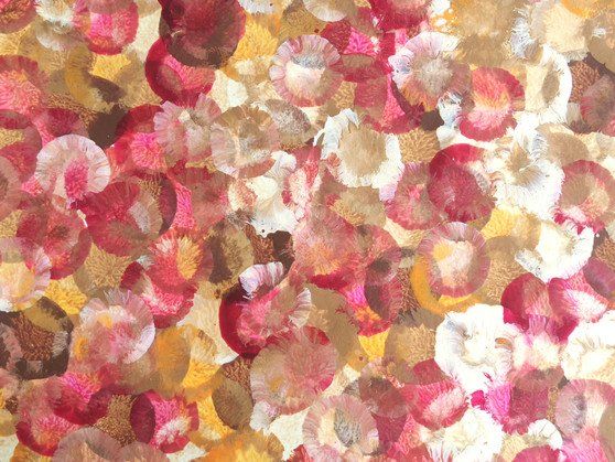 Oval Recycled Paper Earrings - Autumn Colours