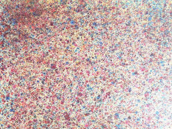 Square Recycled Paper Earrings - Multicolour Speckle