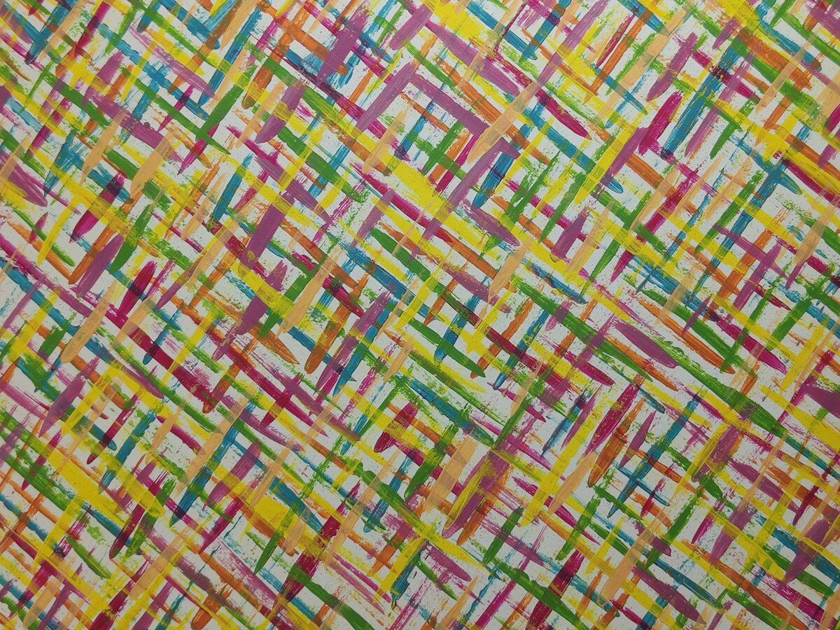 Oval Recycled Paper Earrings - Blue, Plum, Orange & Yellow