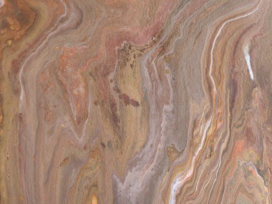 Reversible Paddle Recycled Paper Earrings - Dark Brown / Pink Speckle