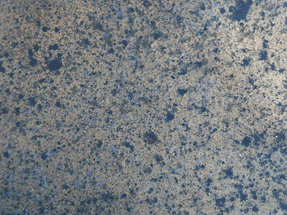 Oval Recycled Paper Earrings - Navy & Gold