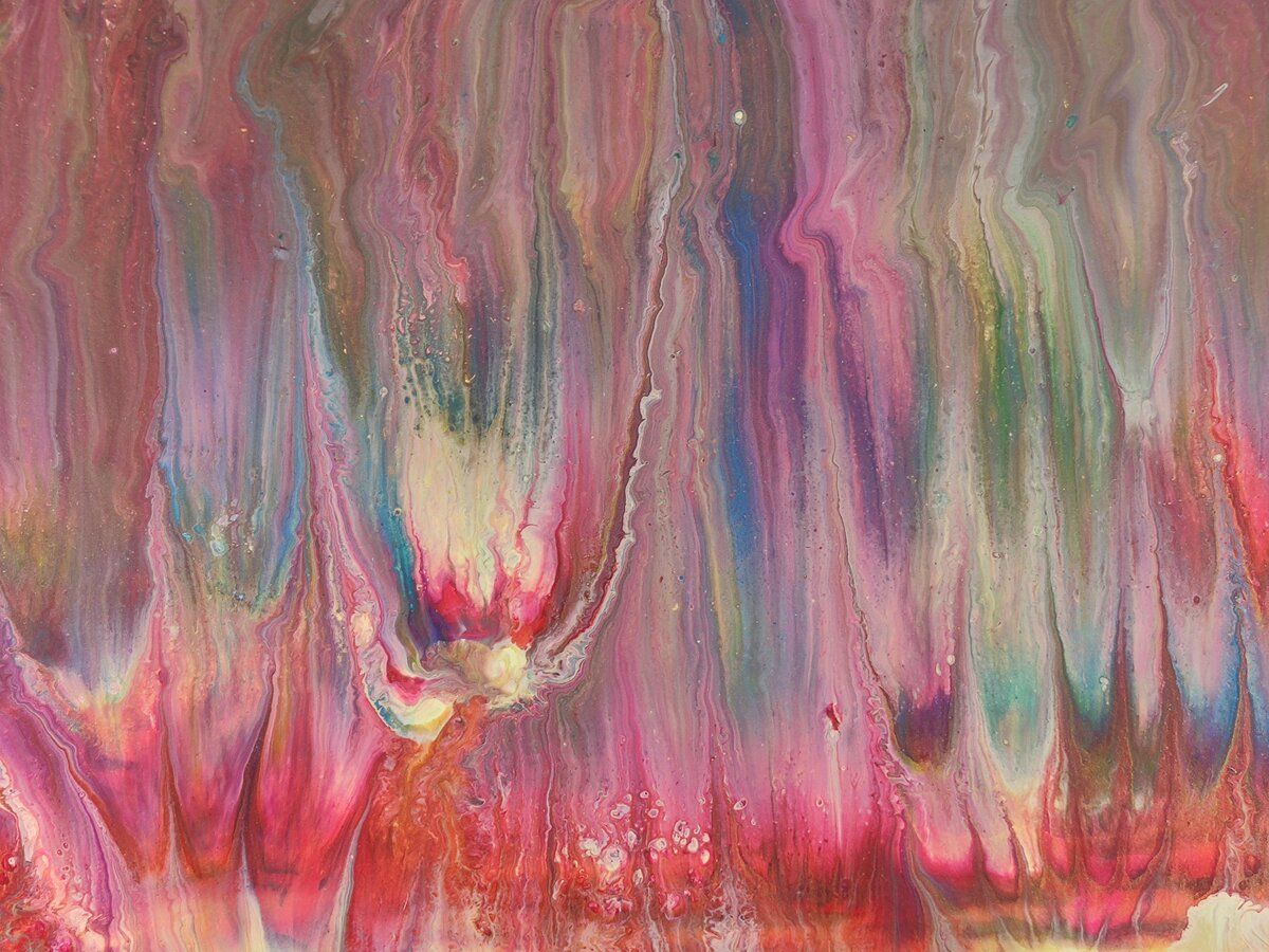 Square Recycled Paper Earrings - Purple & Red Multicolour