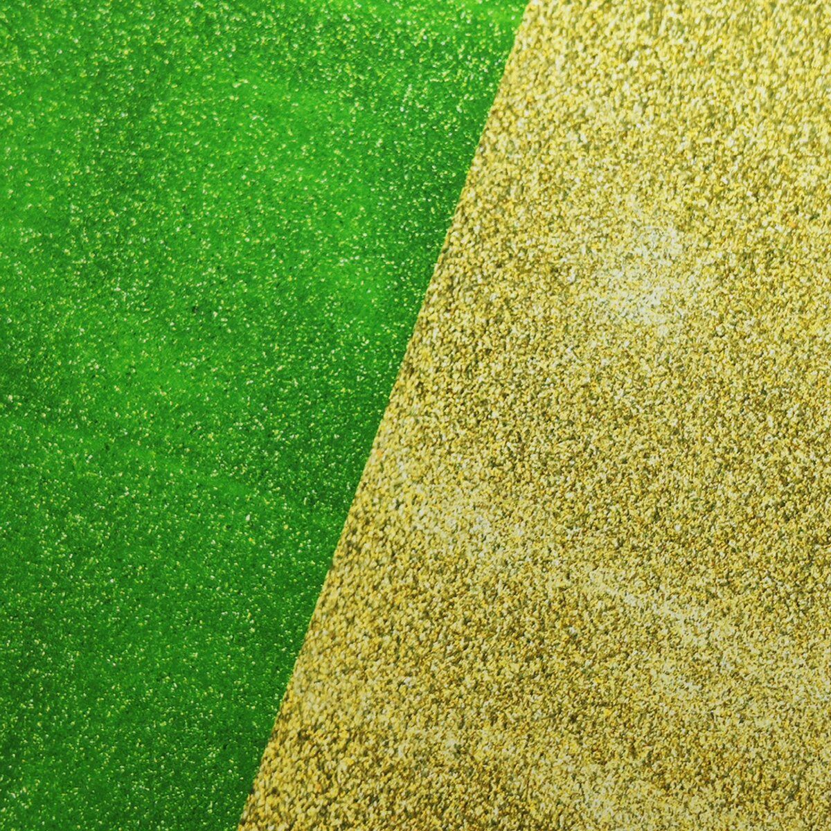 Reversible Christmas Tree Recycled Paper Earrings - Green Sparkle / Gold Sparkle