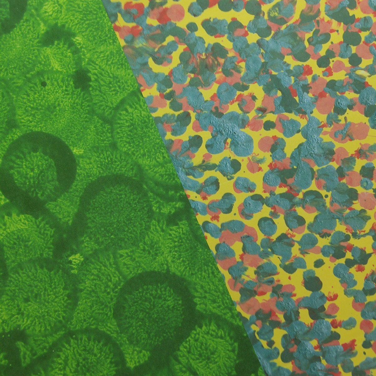 Reversible Christmas Tree Recycled Paper Earrings - Green / Yellow, Blue & Red