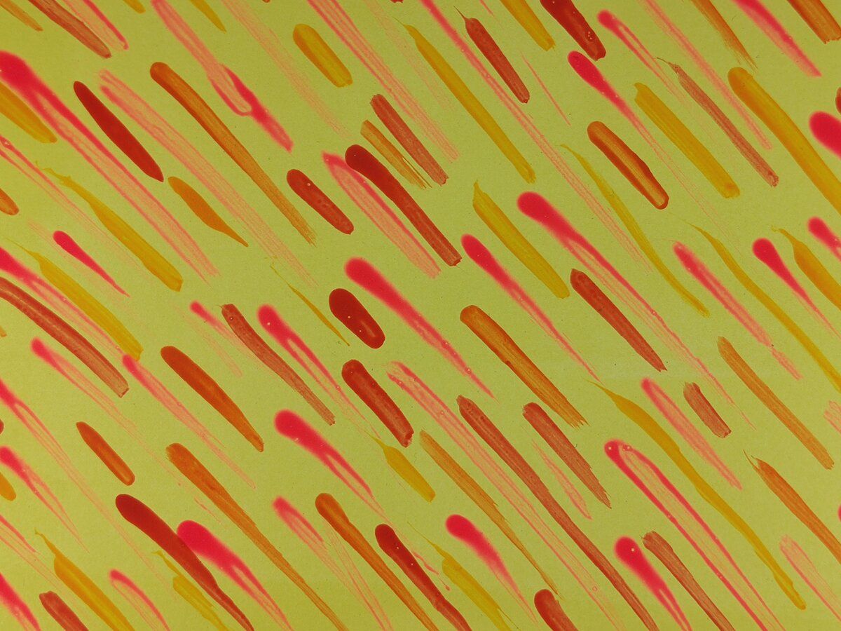 Oval Recycled Paper Earrings - Yellow & Orange