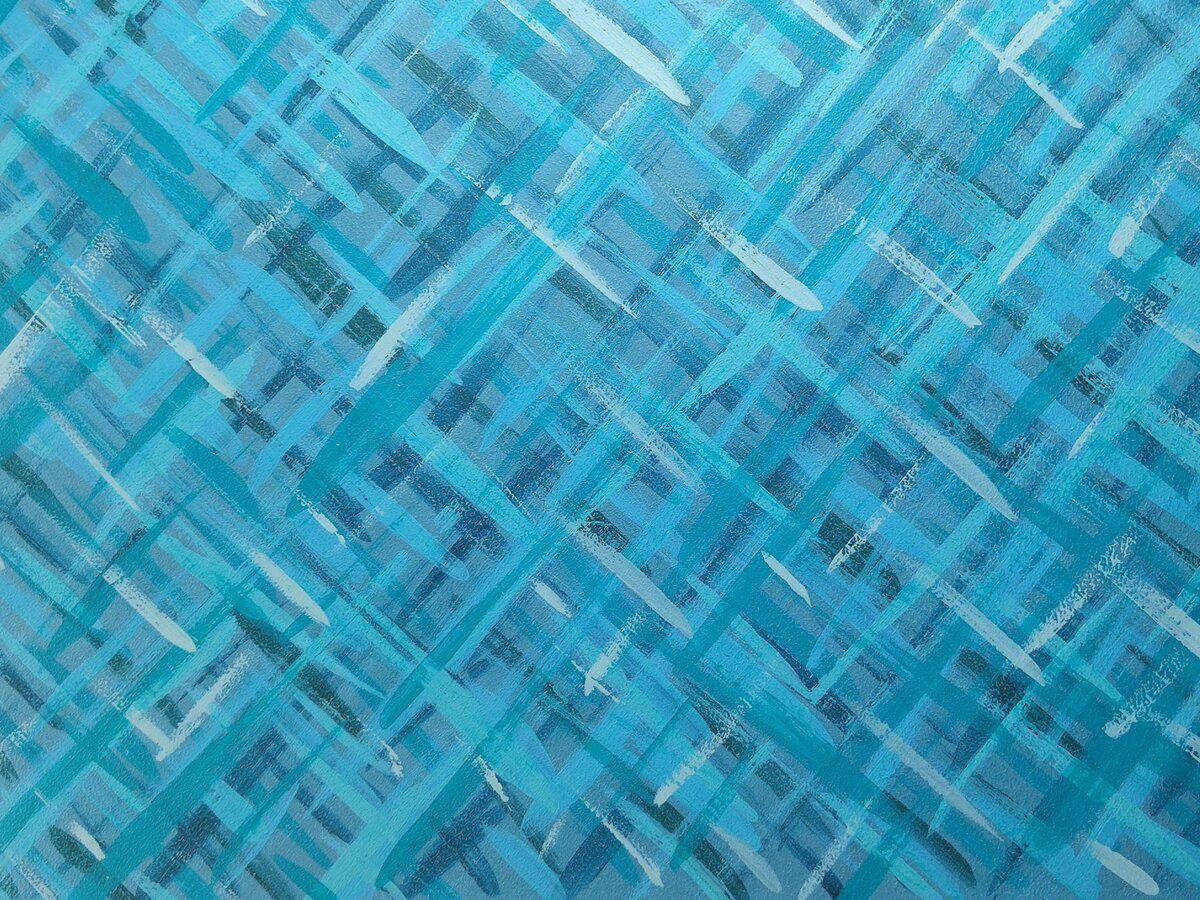 Square Recycled Paper Earrings - Blue & Teal