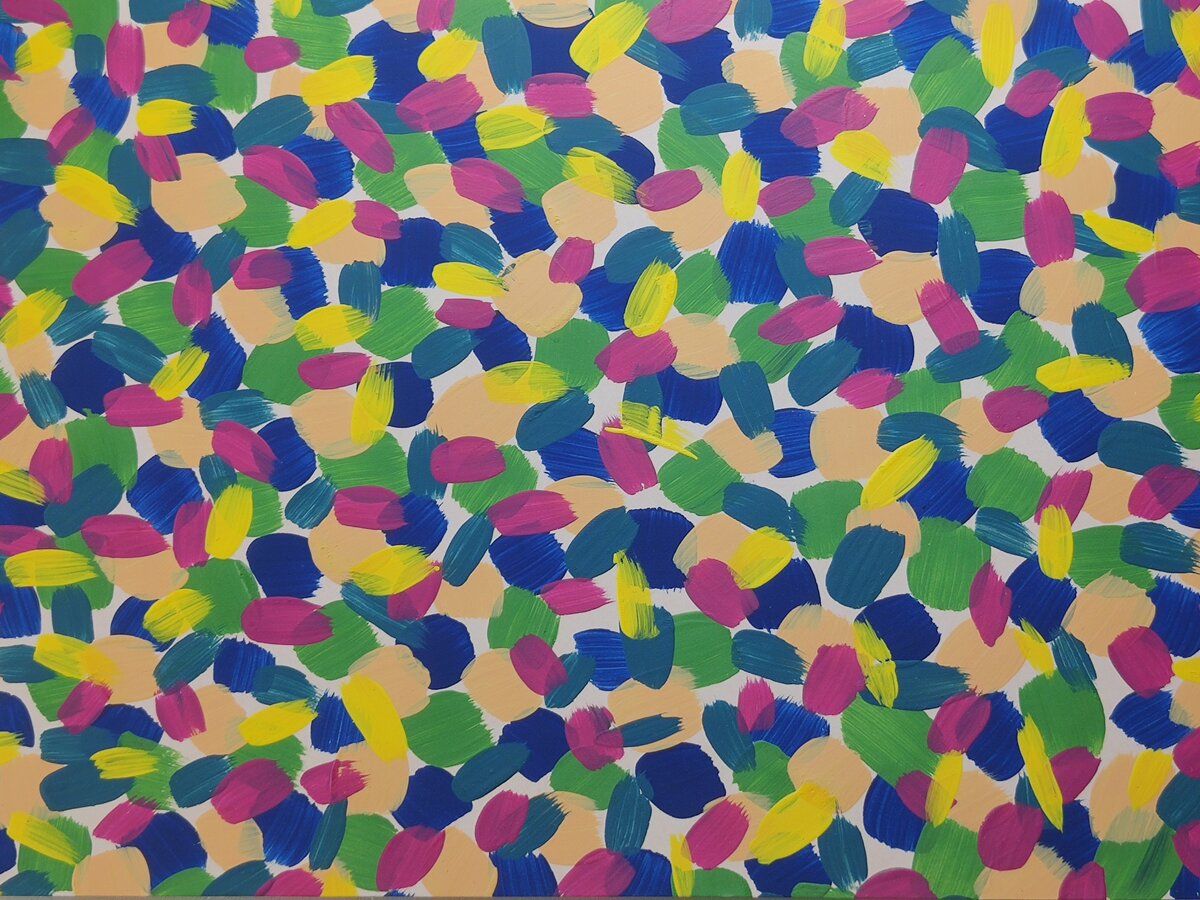 Oval Recycled Paper Earrings - Blue, Green, Magenta & Yellow