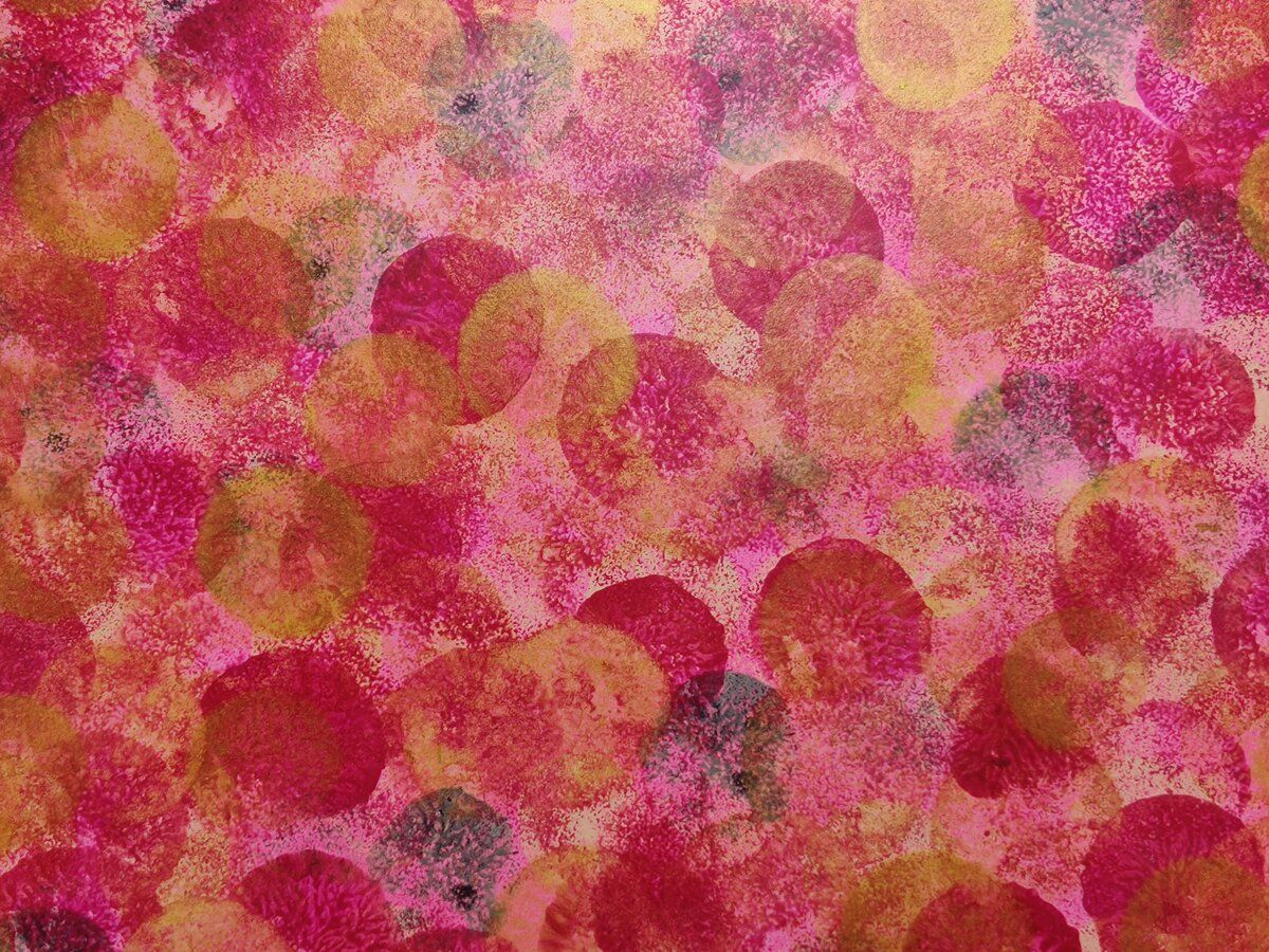 Square Recycled Paper Earrings - Magenta, Pink & Gold